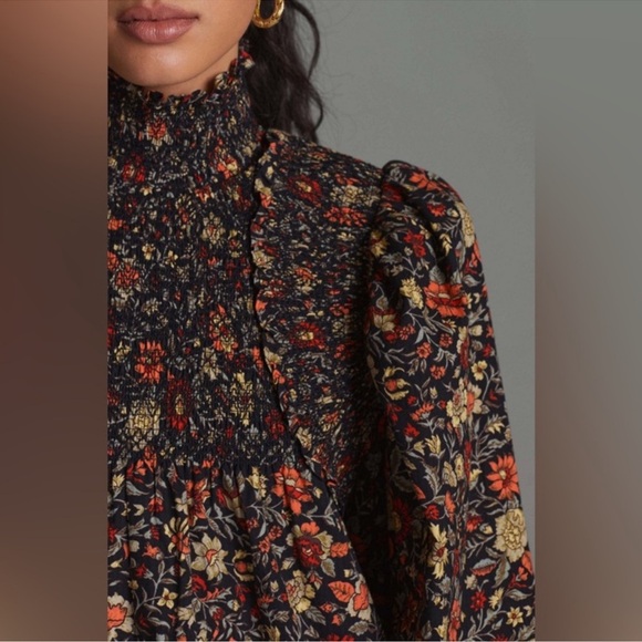 Anthropologie Plenty by Tracy Reese Smocked Floral
Mini Dress, Sz Small - Picture 3 of 10